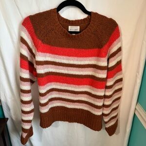 line & dot striped sweater